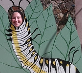 Picture of girl as catepillar