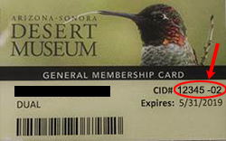 Your CID number is on the back of your membership card