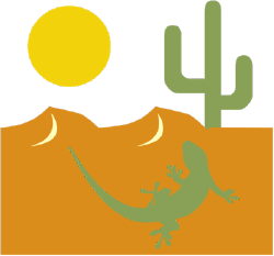 Lizard in the desert