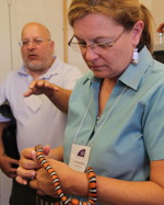 Educator meets a snake