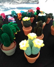 Crocheted cacti