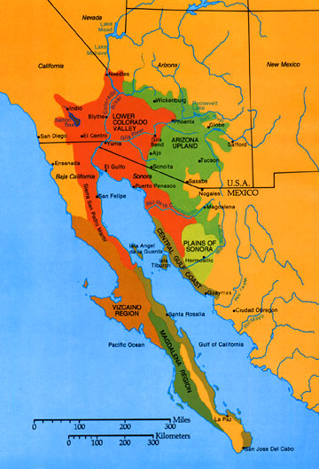 Sonoran Region Map - Large