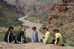 Group overlooking canyon