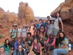 Group overlooking canyon