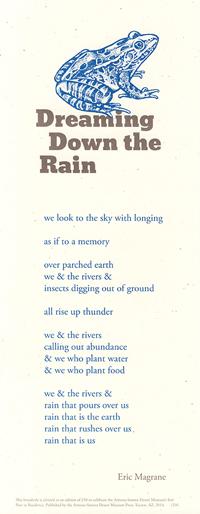Cover: "Dreaming Down the Rain" Broadside