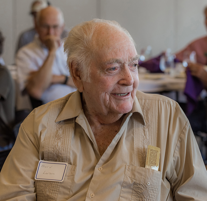 Merv at the Museum in 2019 for a celebration in the Green Room