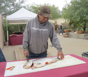 Ed Mata preparing salmon