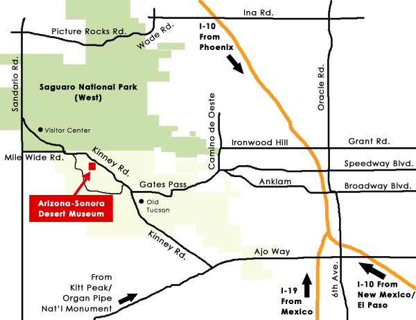 map to Desert Museum