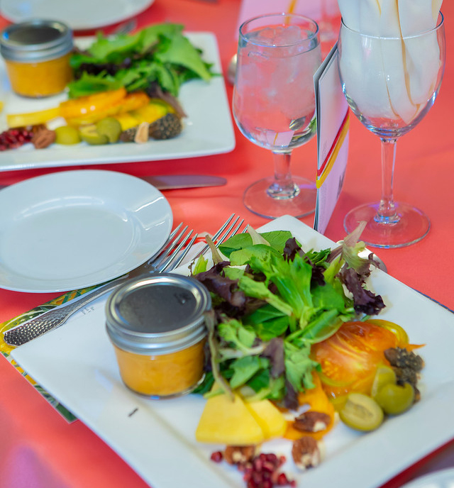 Table setting with salad plate